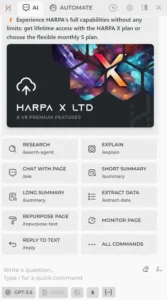 Screen Capture of the AI Tool A