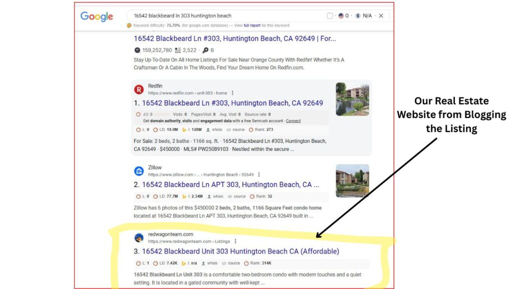 SEO Real Estate Websites with Strategies to Help You Win New Clients Blogging Our Listing Results